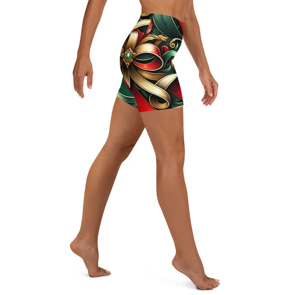 Whimsical Winter Wear Yoga Shorts