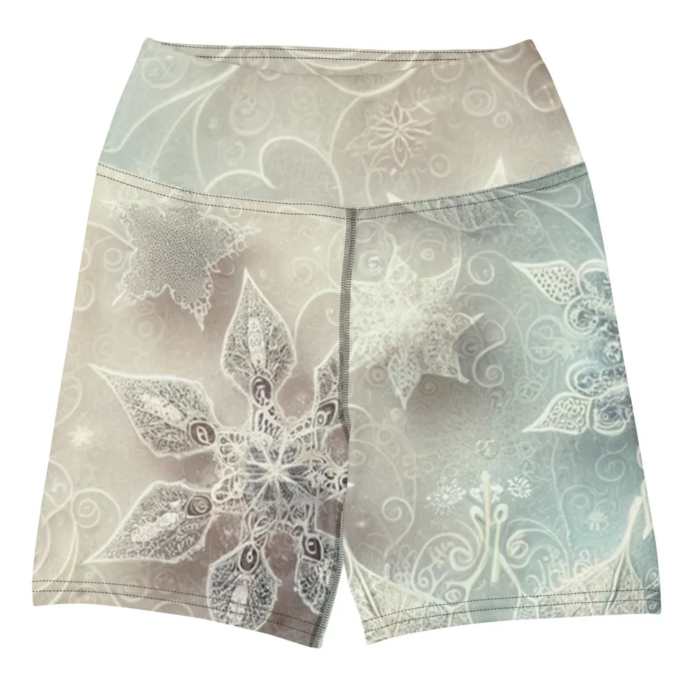 Whimsical Winter Wear Yoga Shorts