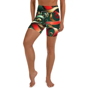 Whimsical Winter Wear Yoga Shorts