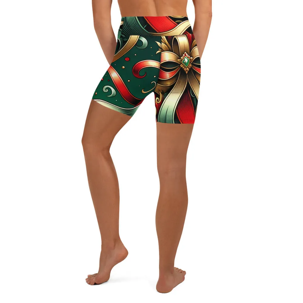 Whimsical Winter Wear Yoga Shorts