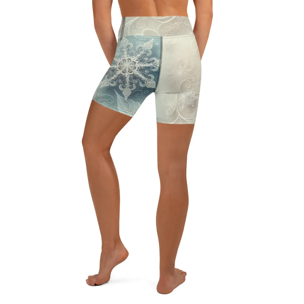 Whimsical Winter Wear Yoga Shorts