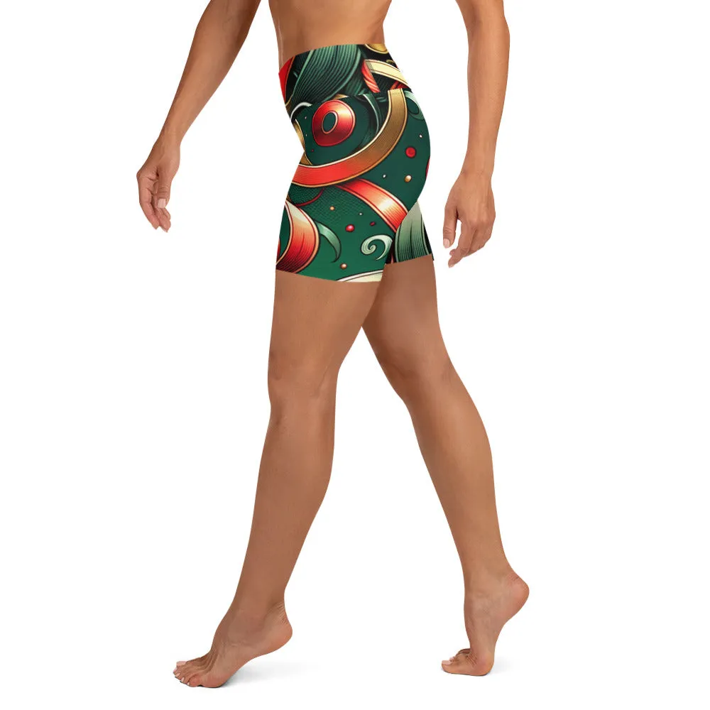Whimsical Winter Wear Yoga Shorts