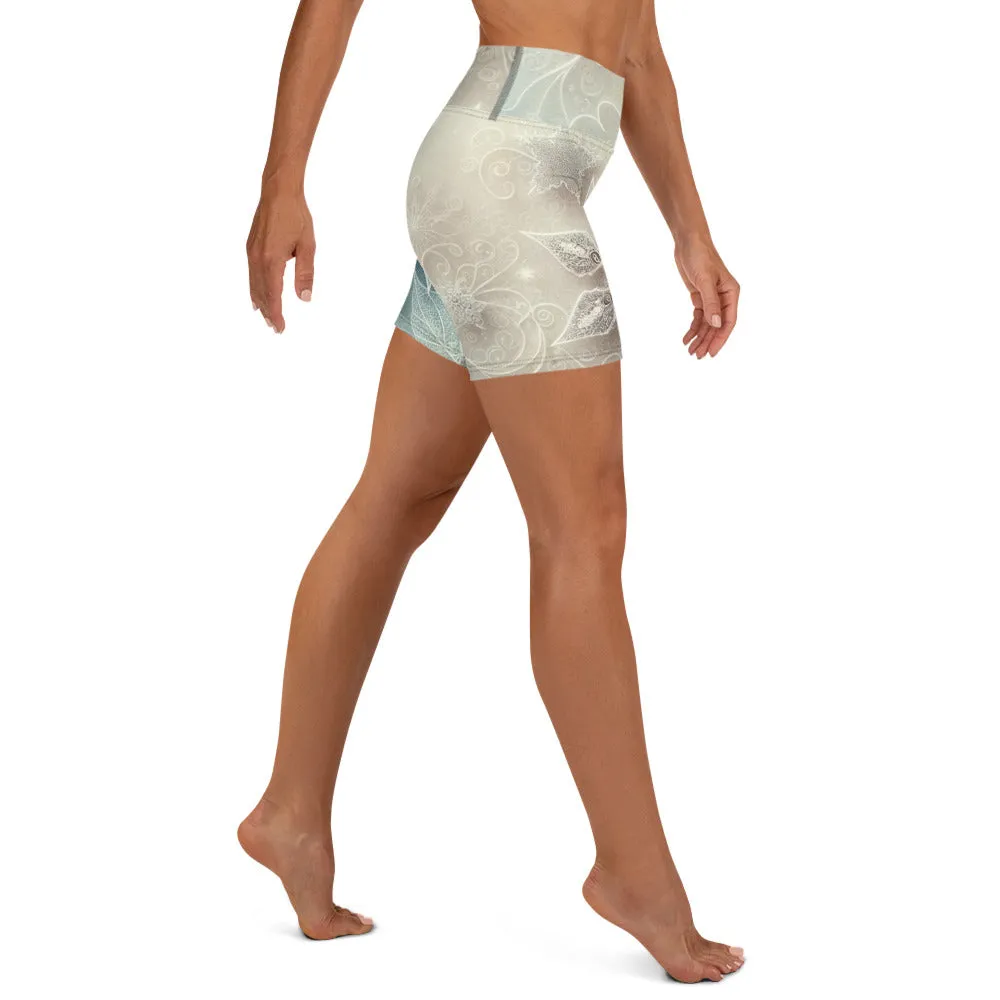 Whimsical Winter Wear Yoga Shorts