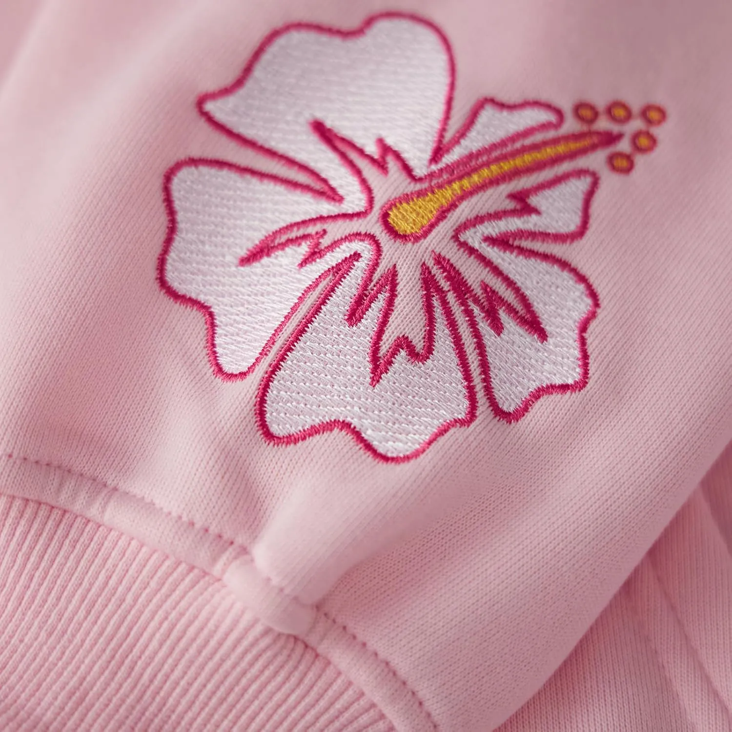 Women Embroidered Hoodies Y2K Long Sleeve Hooded Cute Preppy Fleece Pullover Sweatshirts with Pockets