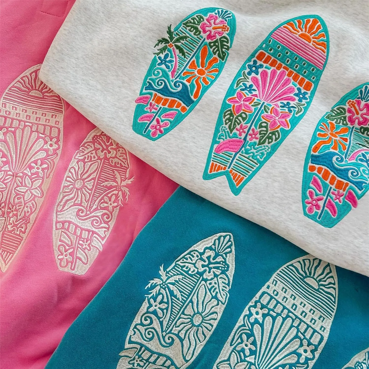 Women Embroidered Hoodies Y2K Long Sleeve Hooded Cute Preppy Fleece Pullover Sweatshirts with Pockets