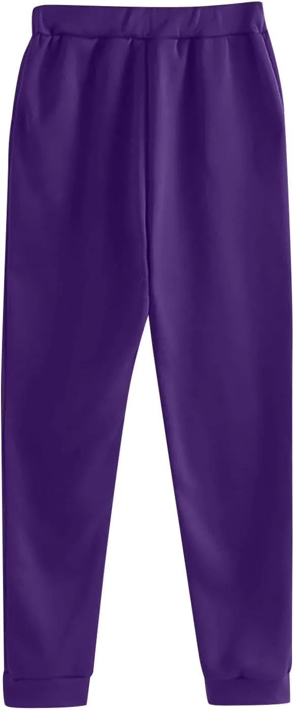 Womens 2 Piece Outfits Solid Color Oversized Hoodies and Pants Sets Fall Fashion Lounge Jogger Track Suits