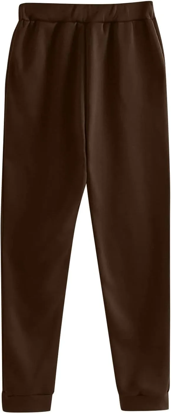 Womens 2 Piece Outfits Solid Color Oversized Hoodies and Pants Sets Fall Fashion Lounge Jogger Track Suits