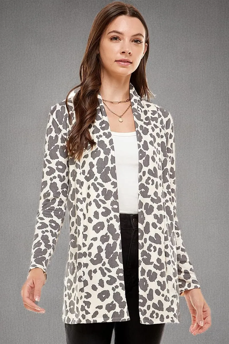 Women's Casual Lightweight Open Front Cardigans with Pockets and Formal Thin Kimono Duster Sweater Cardigan