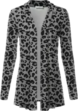 Women's Casual Lightweight Open Front Cardigans with Pockets and Formal Thin Kimono Duster Sweater Cardigan