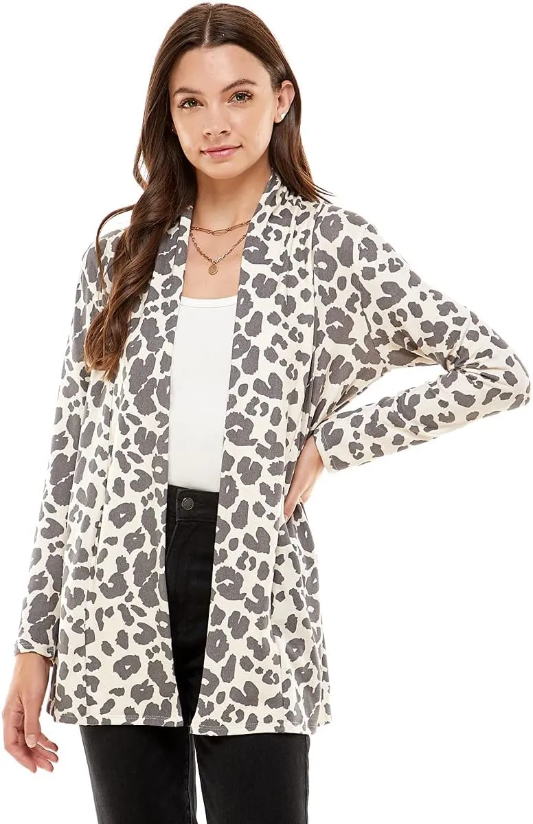 Women's Casual Lightweight Open Front Cardigans with Pockets and Formal Thin Kimono Duster Sweater Cardigan