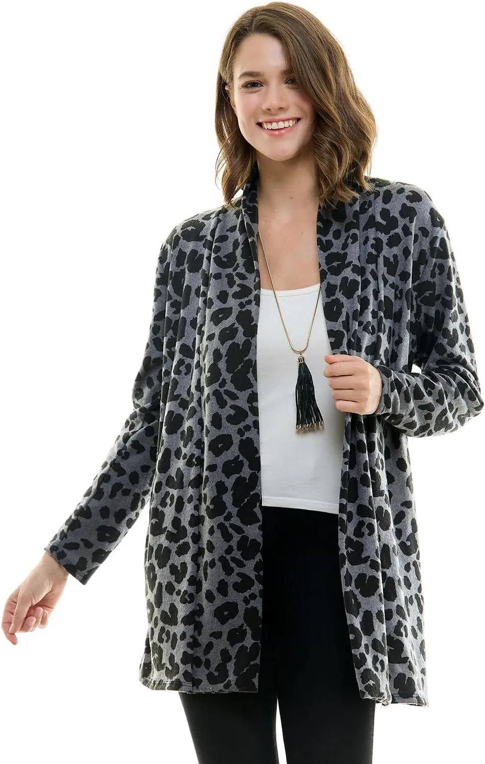 Women's Casual Lightweight Open Front Cardigans with Pockets and Formal Thin Kimono Duster Sweater Cardigan