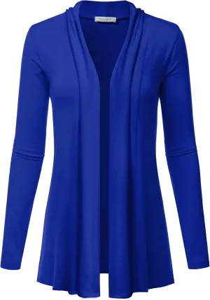 Women's Casual Lightweight Open Front Cardigans with Pockets and Formal Thin Kimono Duster Sweater Cardigan
