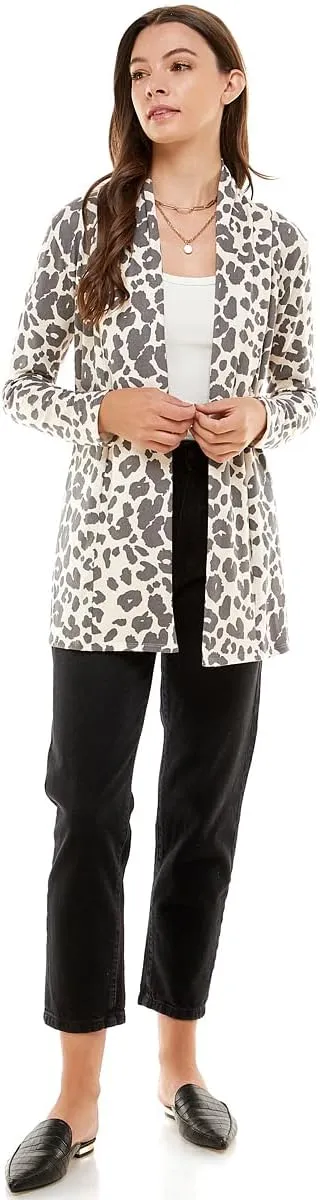 Women's Casual Lightweight Open Front Cardigans with Pockets and Formal Thin Kimono Duster Sweater Cardigan