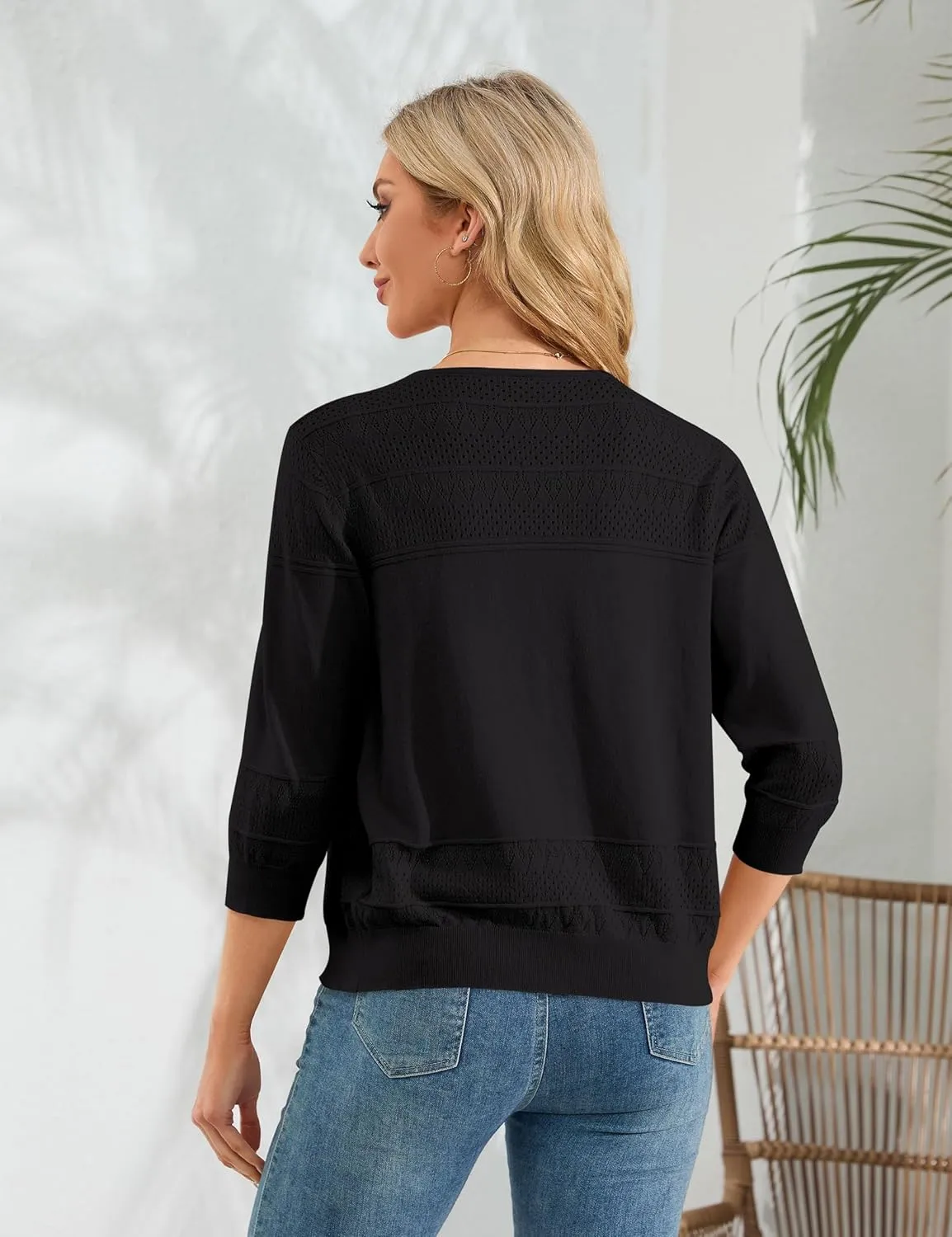 Womens Cropped Cardigan Knit Shrugs for Dresses V Neck Button Down Bolero Cardigans Sweaters