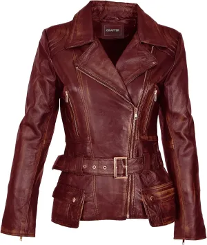 Womens Genuine Lambskin Leather Jacket | Classic rider leather jacket | Black Leather Jacket Women | Womens Leather Jacket