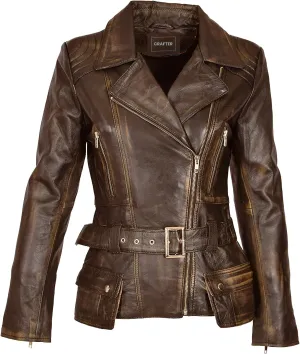 Womens Genuine Lambskin Leather Jacket | Classic rider leather jacket | Black Leather Jacket Women | Womens Leather Jacket