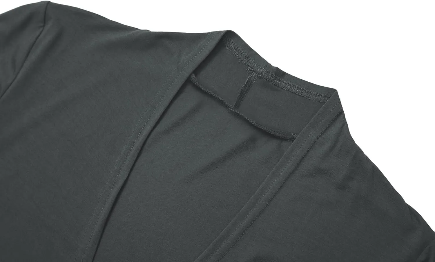Women's Open Front Drape Cardigan Short Sleeves Solid Lightweight Cardigan