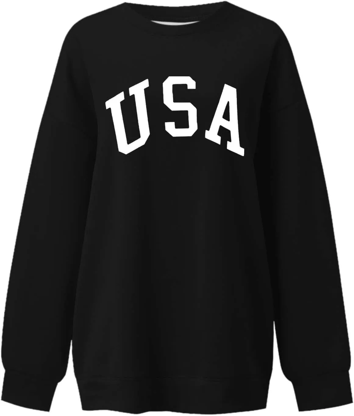 Women's Oversized Sweatshirt TEXAS Print Crewneck Long Sleeve Casual Loose Pullover Tops Comfy Fall Sweater