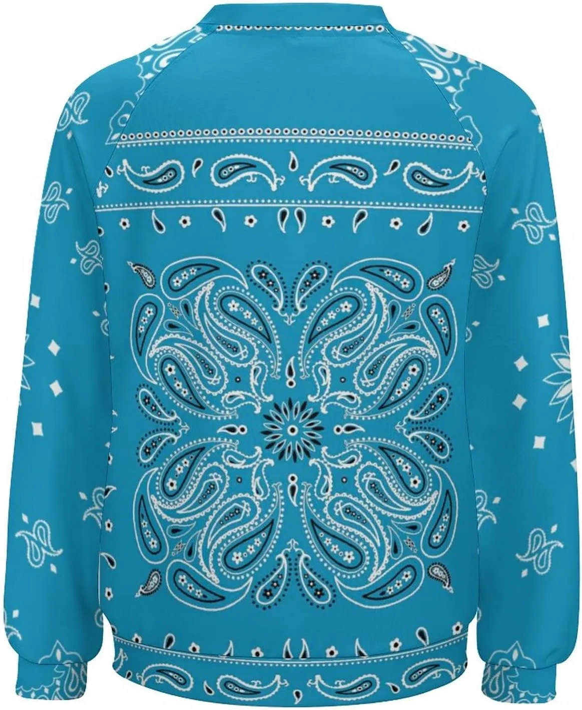 Womens Paisley Print Sweatshirt Oversized Loose Graphic Crewneck Sweatshirts Casual Long Raglan Sleeve Pullover Tops