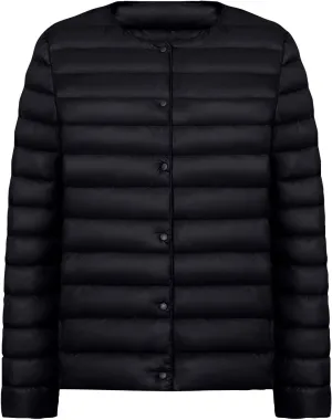 Womens Ultr_a Lightweight Packable Short Down Jacket 2025 Collarless Button Down Quilted Puffer Parka Coats Outerwear