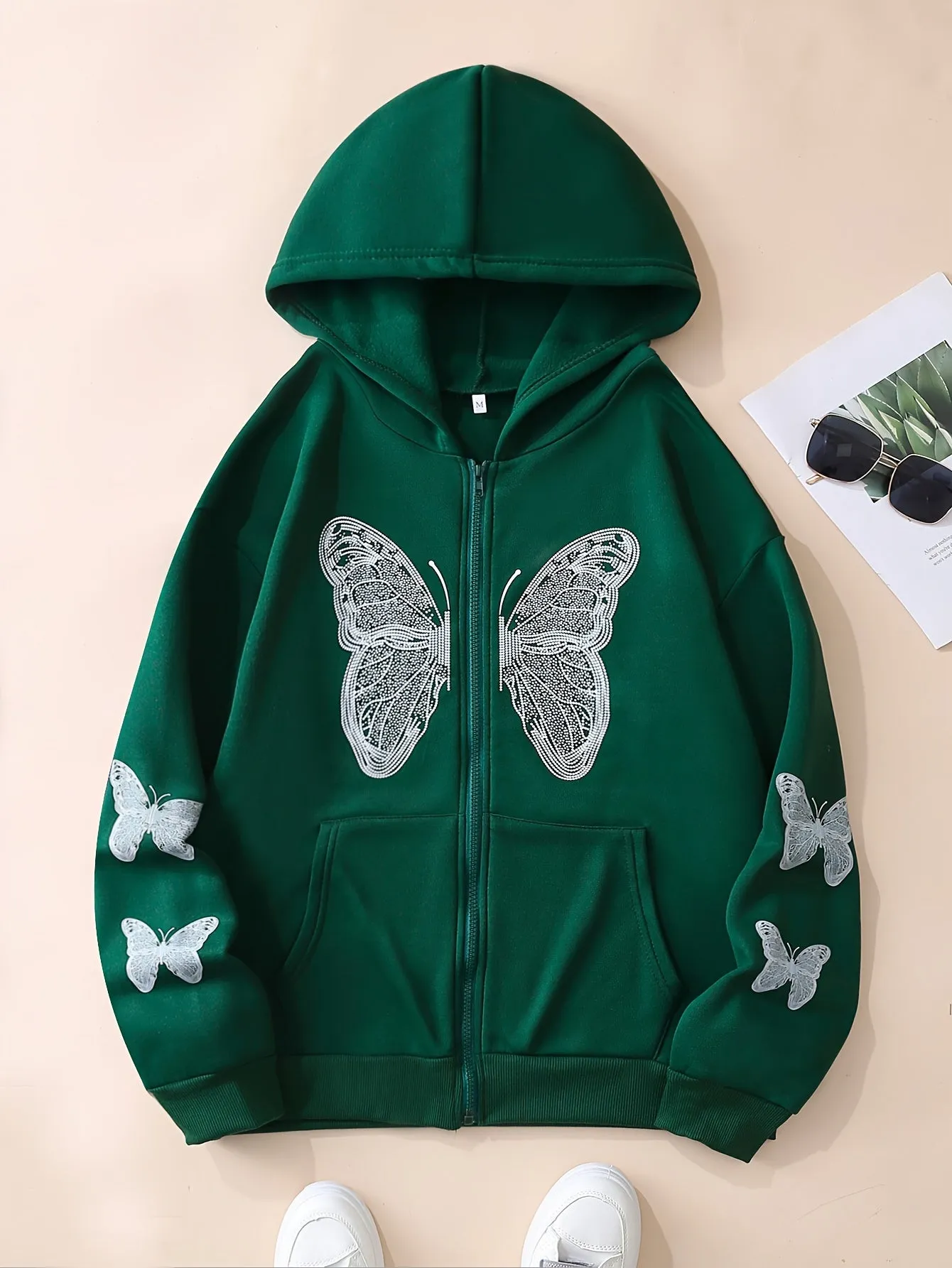 Y2K Long Sleeve Crew Neck Zip Up Hoodies Sweatshirts OD8741