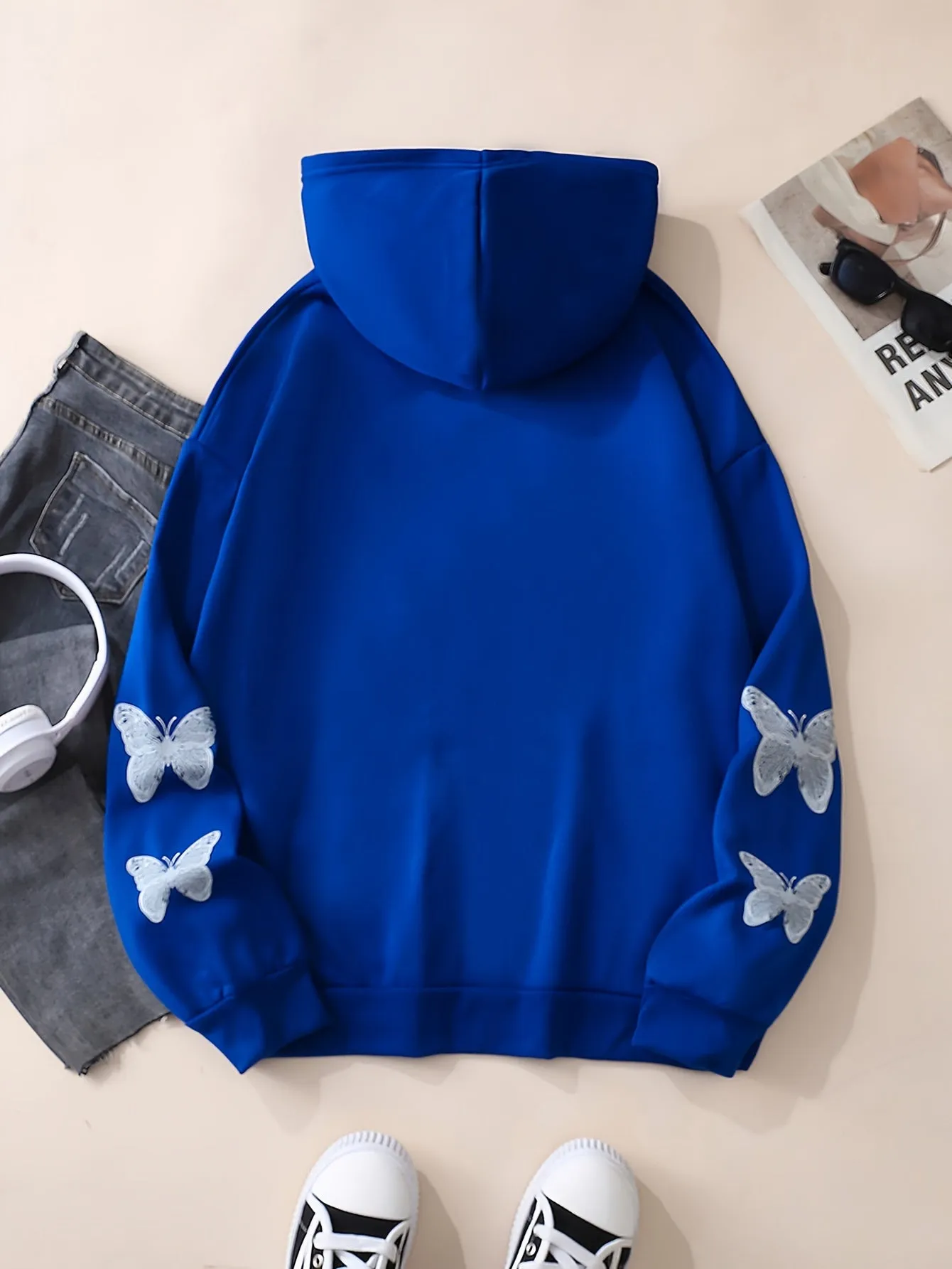 Y2K Long Sleeve Crew Neck Zip Up Hoodies Sweatshirts OD8741