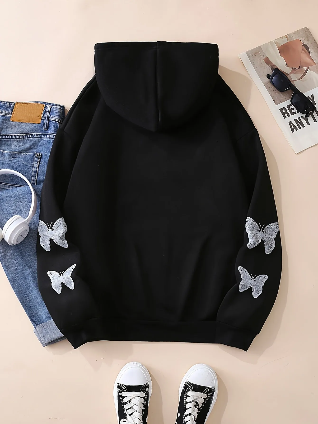 Y2K Long Sleeve Crew Neck Zip Up Hoodies Sweatshirts OD8741