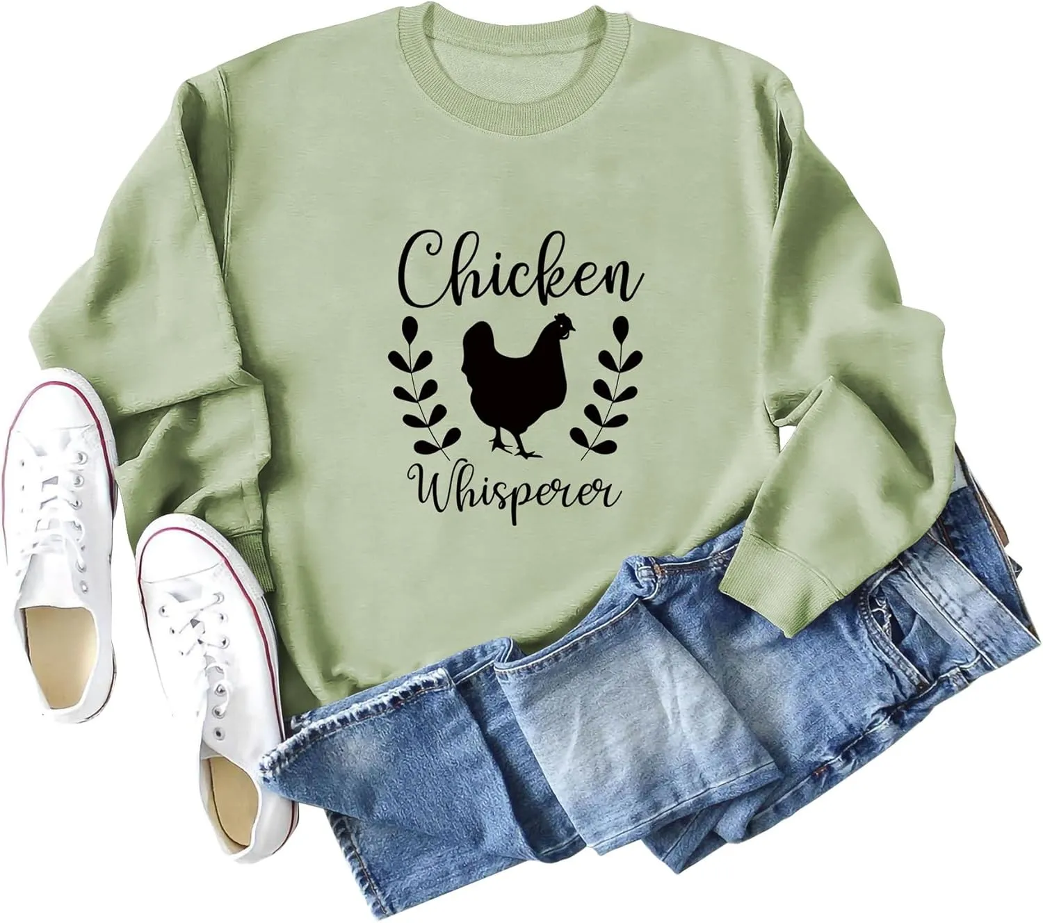 YourTops Chicken Whisperer Sweatshirt Funny Chicken Shirt Women Farm Shirt