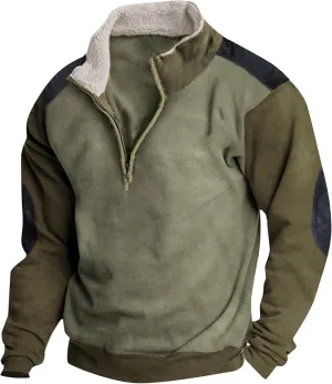 ZEFOTIM Men's Sweatshirts Oversized Fall Long Sleeve Mens Quarter Zip Pullover Warm Graphic Casual Sweatshirt